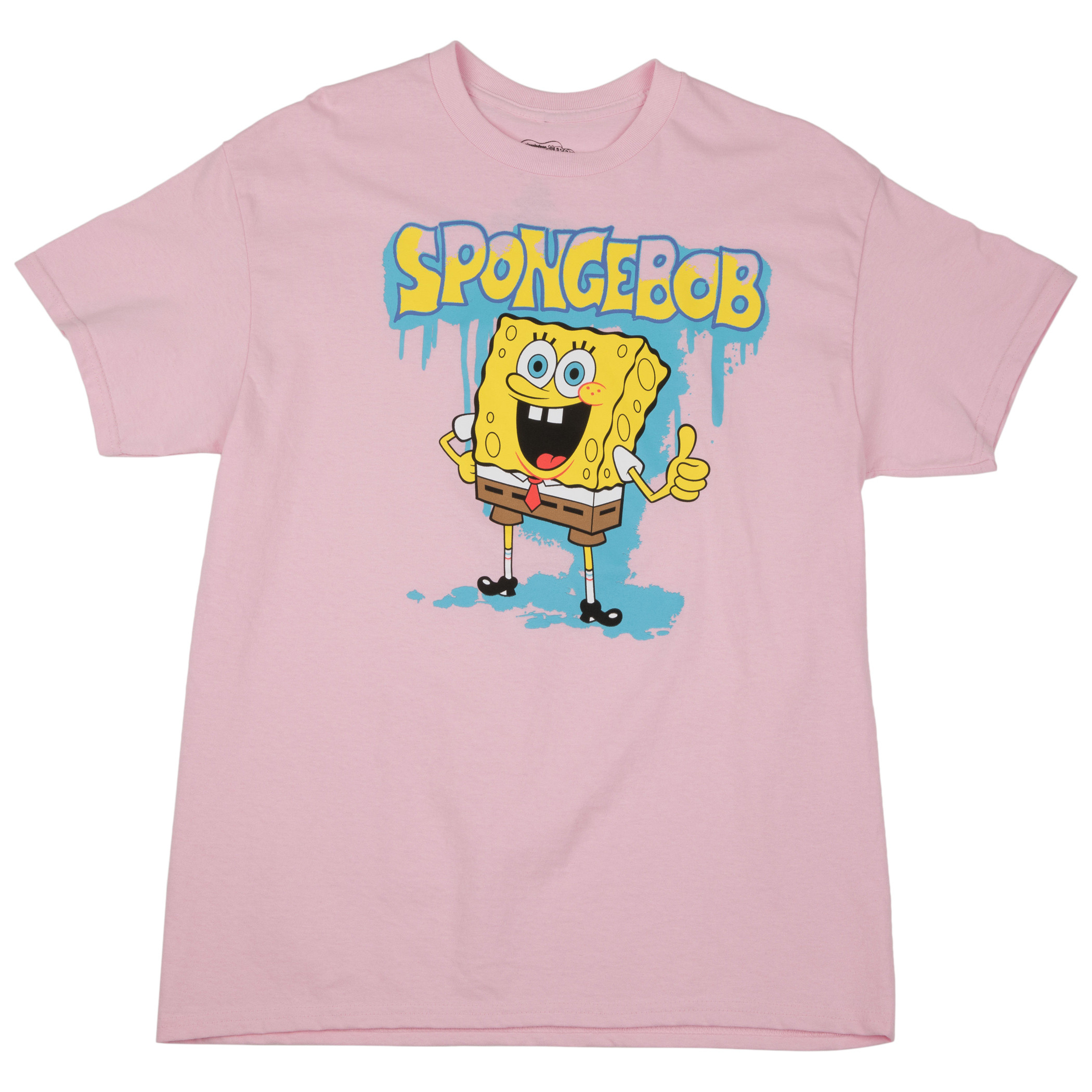 SpongeBob SquarePants Graffiti Drip Junior's T-Shirt Pink | eBay